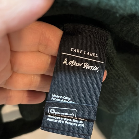 & Other Stories wrap cardigan in dark green - Picture 8 of 10